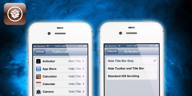 FullScroll: Cydia Tweak blendet Titelleiste in allen Apps aus