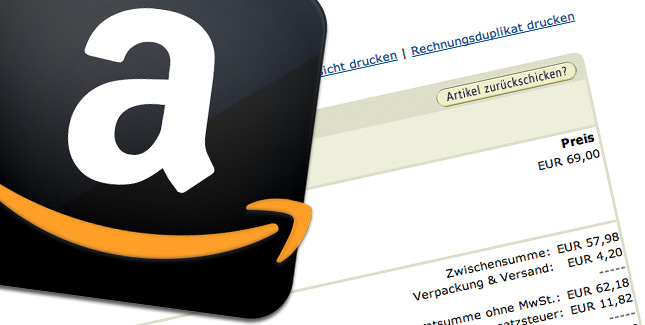 Bei verlorenen Amazon-Rechnungen: Online-Ausdruck nun mÃ¶glich