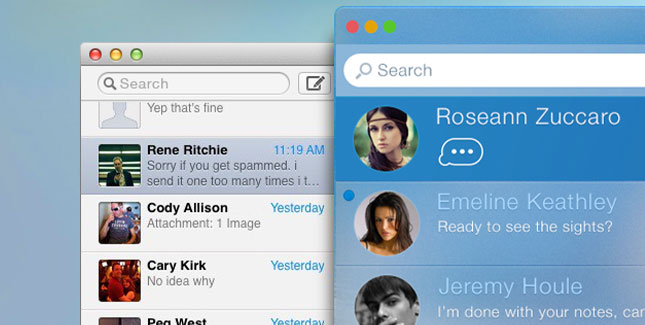 iMessage fÃ¼r den Mac im iOS 7 Look (Konzept)