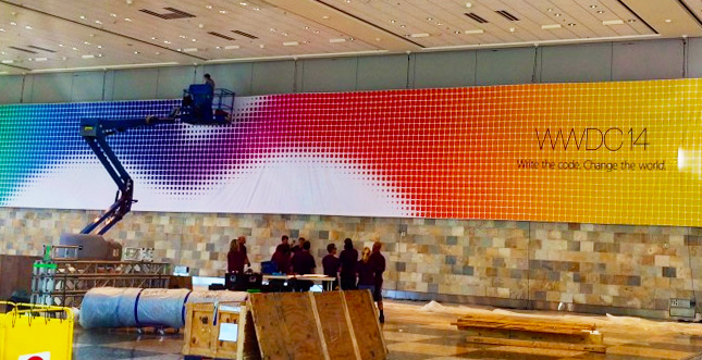 „Write the Code. Change the World.“ auf WWDC-Banner