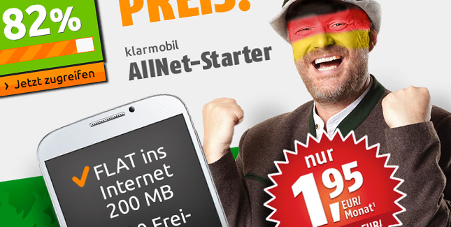 AllNet Starter Flat fÃ¼r 1,95 Euro im D-Netz – fÃ¼r kurze Zeit