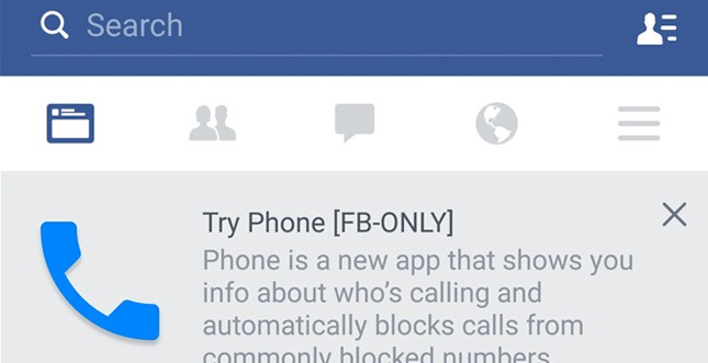 Facebook testet Telefon-App mit automatischer Blockierung