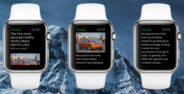 Feedly auf der Apple Watch: Erste Vorschau auf das Design