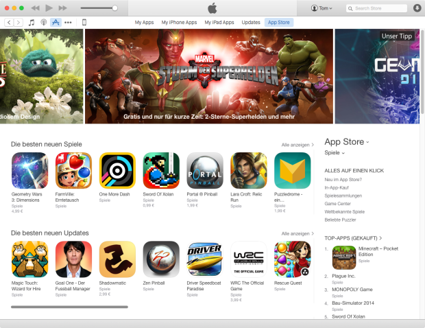 App Store in "handverlesen"