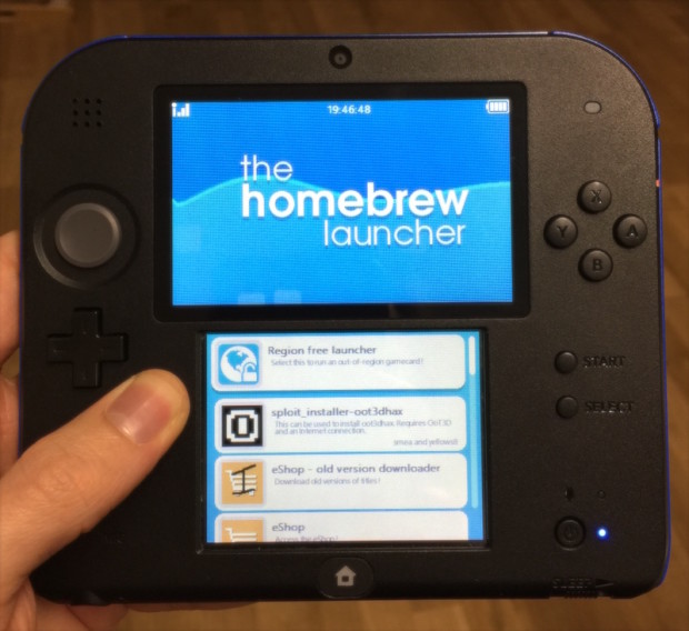 homebrew launcher 2ds