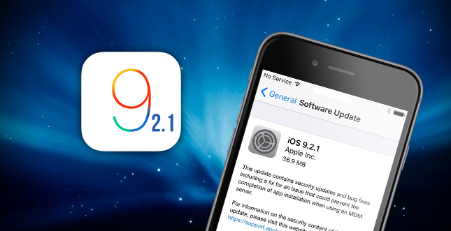 iOS 9.2.1 ist da mit Sicherheitsverbesserungen