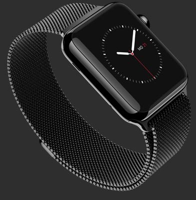 Apple watch milanaise schwarz