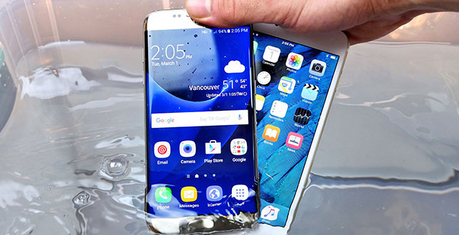 iPhone 6s Plus vs Galaxy S7 Edge: Der Wasser-Test