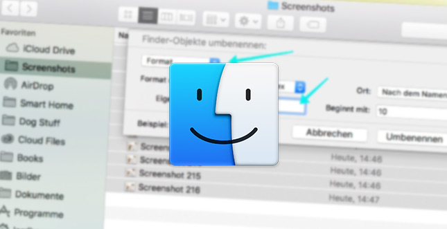 Mehrere Dateien auf dem Mac gleichzeitig umbenennen